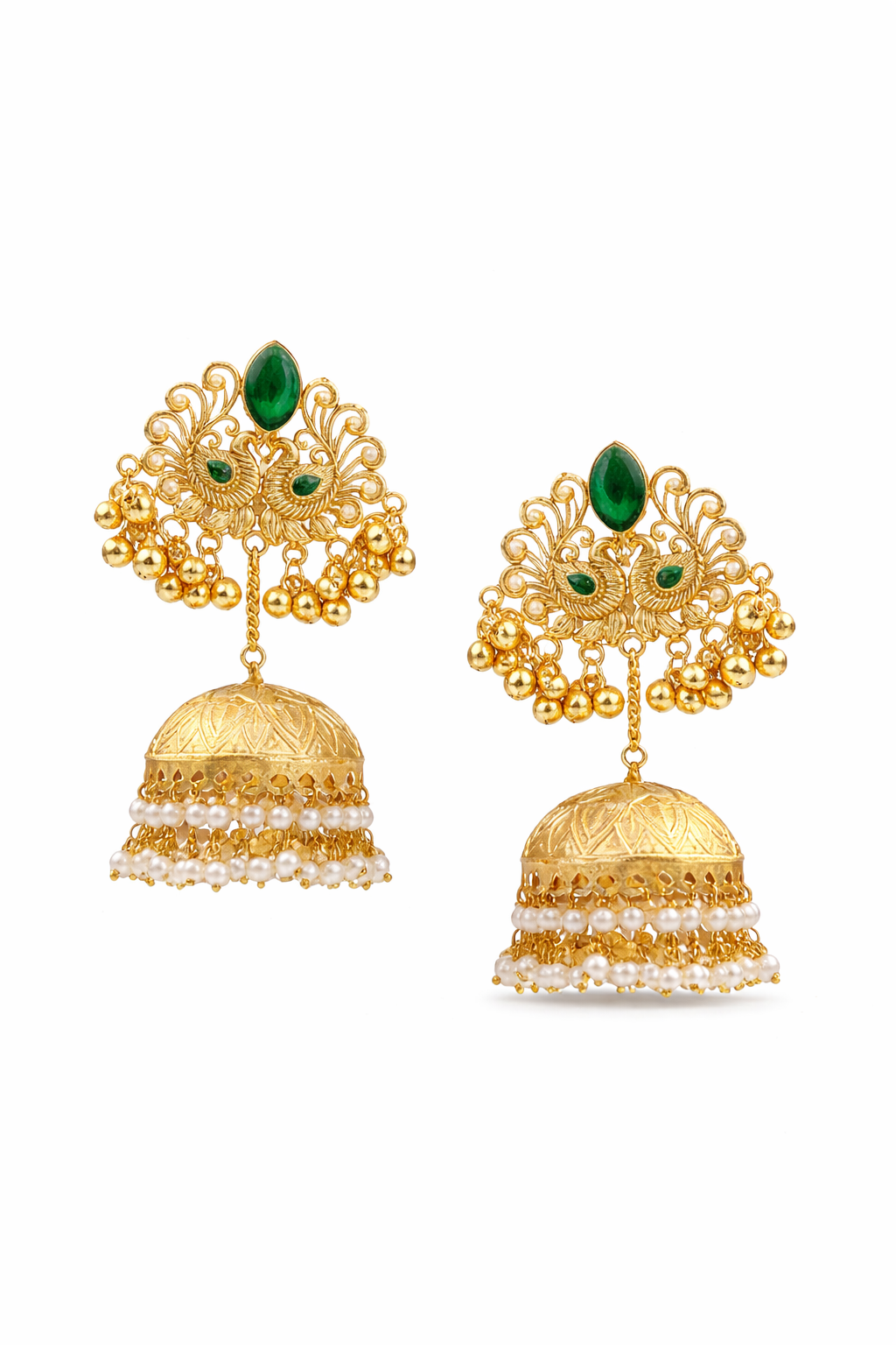 Maharani Emerald Jhumka