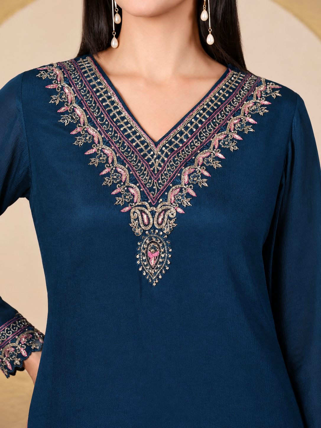 Cutdana-Style Work With Farshi Salwar