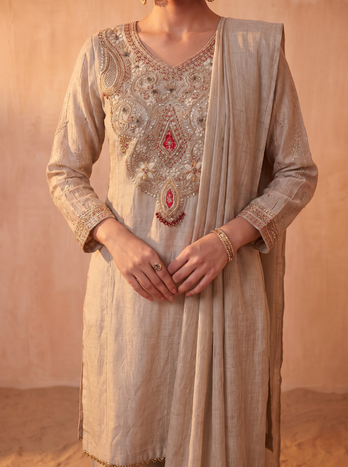 Pearl Red Designer Suit