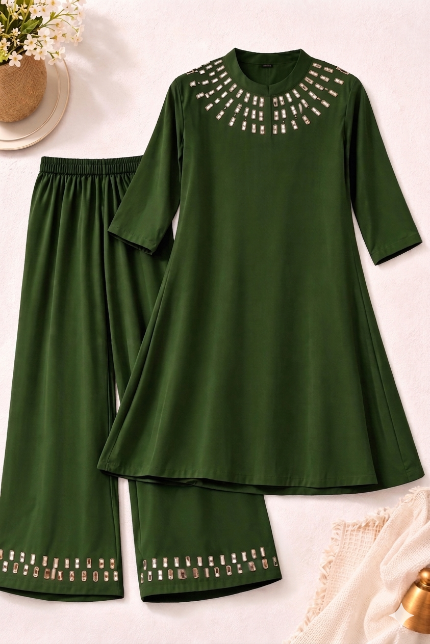 Emerald Russian Silk Set